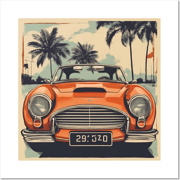 retro sport car vintage old money Wall Art by PetLolly